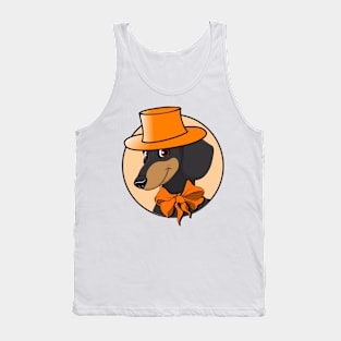 Dachshund in orange hat! Especially for Doxie owners! Tank Top